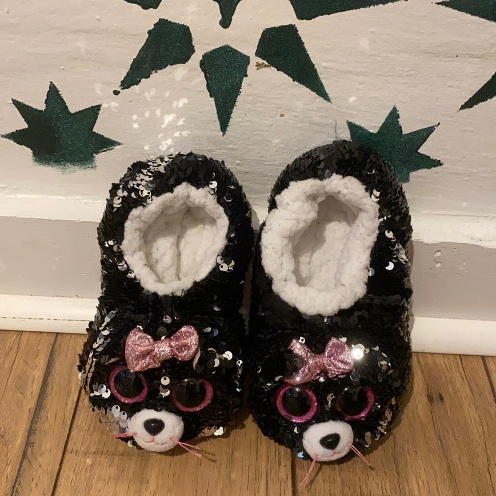 TY sequin slippers